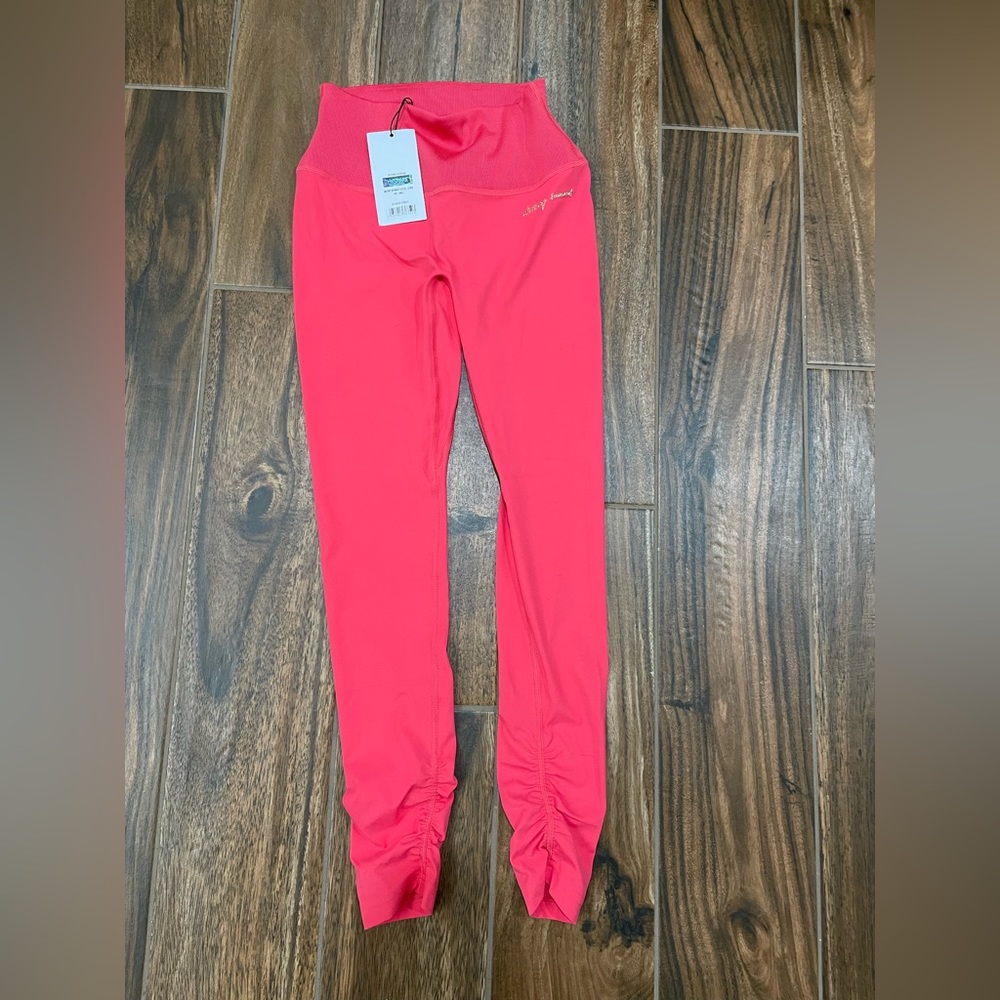 Whitney Simmons V2 - Rib Waist Cyber Red Leggings NWT